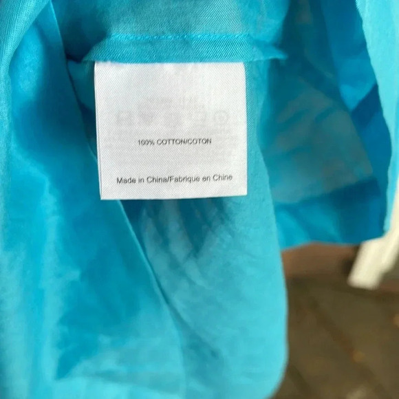 Tory Burch teal tunic with black and white detailing size 6 - Picture 4 of 6